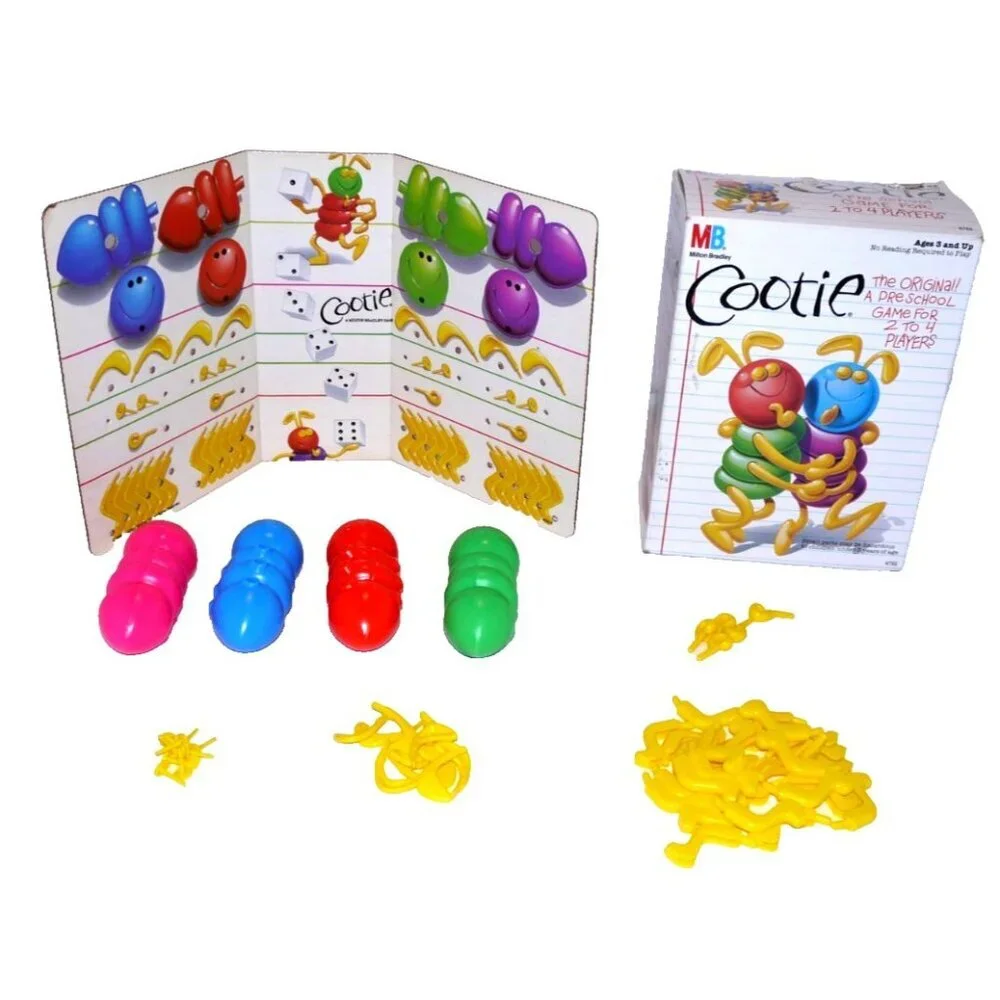Vintage COOTIE pre school game ages 3+ MILTON BRADLEY 1986